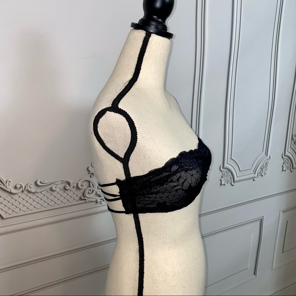 Free People Black Lace Strappy Bandeau | Size S or M - Picture 4 of 12